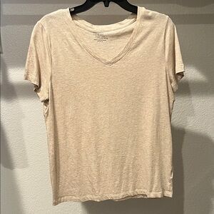 Cream v neck women’s shirt